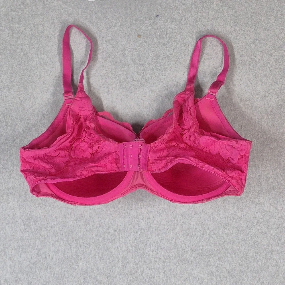 Torrid Curve Women Bra 40DD Pink Floral Full Coverage Underwired Lace